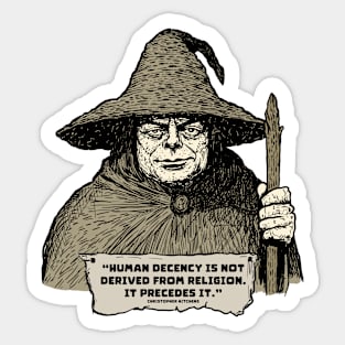 Human Decency by Hitchens Sticker